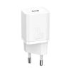 Baseus 20W gyorstöltő adapter 1 m-es USB Type-C-Lightning kábellel, fehér