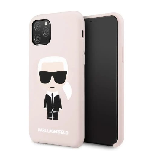 Karl Lagerfeld iPhone 11 Pro szilikon soft-touch tok, hátlap RÓZSASZÍN