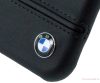 BMW eredeti bőr tok, hátlap FEKETE iPhone SE / 8 / 7 / 6S / 6