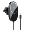 Hoco CA90 MagSafe rögzítésű autós telefon tartó QI vezeték nélküli töltővel (szellőzőrácsba rögzíthető)