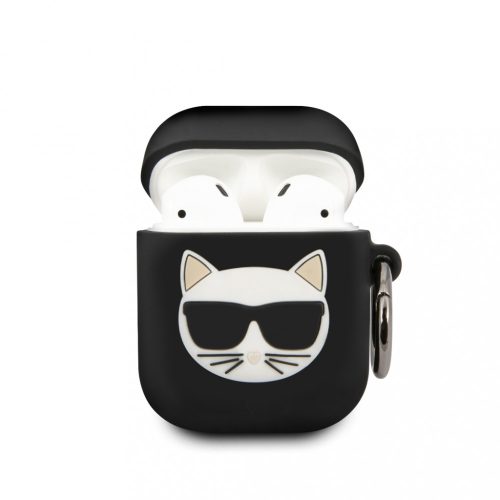 Karl Lagerfeld Choupette Apple Airpods tok FEKETE