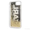 Karl Lagerfeld feliratos glitteres folyós tok, hátlap FEKETE iPhone SE / 8 / 7 / 6S / 6
