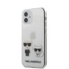 Karl Lagerfeld karl és choupette mintás tok, hátlap iPhone 12 / 12 Pro