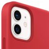 Apple MagSafe rögzítésű szilikontok PIROS iPhone 12 / 12 Pro
