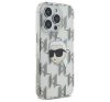 Karl Lagerfeld IML Karl Head Electroplated iPhone 16 Pro kemény hátlap tok, átlátszó KLHCP16LHKLPKHT