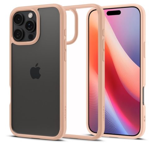 Spigen Ultra Hybrid iPhone 16 Pro tok, Rose Titanium, átlátszó-rozéarany