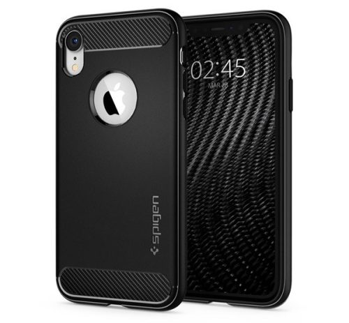 Spigen Rugged Armor Apple iPhone XR Matte Black tok, fekete