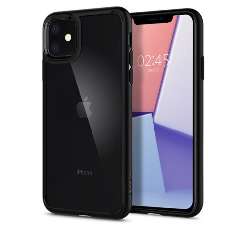 Spigen Ultra Hybrid Apple iPhone 11 Matte Black tok, fekete