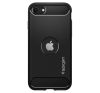 Spigen Rugged Armor Apple iPhone SE 2022/2020 Matte Black tok, fekete