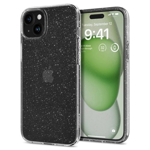 Spigen Liquid Crystal Glitter Apple iPhone 12/12 Pro Crystal Quartz tok, átlátszó