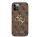 Guess PU 4G Metal Logo Apple iPhone 12/12 Pro hátlap tok, barna