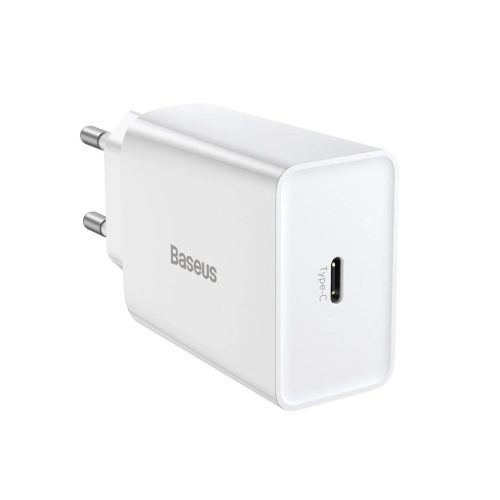 Baseus Speed Mini hálózati gyorstöltő adapter Type-C, 20W, fehér