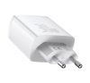 Baseus Compact gyorstöltő adapter 20W Type-C + 2XUSB, fehér