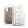 Guess 4G Stripe Apple iPhone 14 Plus szilikon hátlap tok, barna GUHCP14MG4GLBR