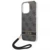 Guess 4G Print Strap Apple iPhone 14 Pro Max hátlap tok, fekete GUOHCP14XH4STK