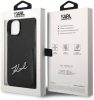 Karl Lagerfeld Signature Logo Cardslot Apple iPhone 14 Plus hátlap tok, fekete KLHCP14MCSSK