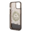 Karl Lagerfeld Liquid Glitter RSG Apple iPhone 14 hátlap tok, fekete KLHCP14SLCRSGRK