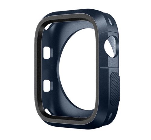 Phoner Twin Apple Watch szilikon tok, 45mm, éjkék/szürke