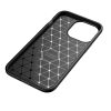 Forcell Carbon Premium hátlap tok,  Apple iPhone 12 / 12 Pro , fekete