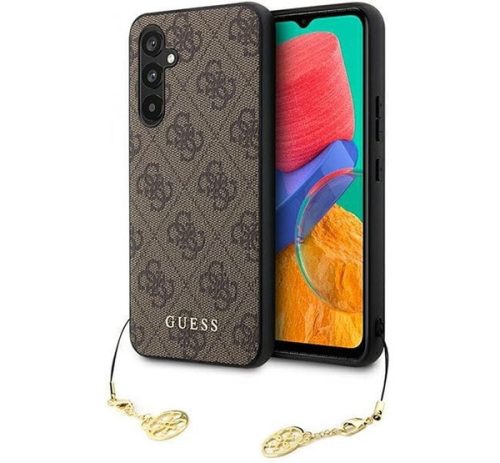 Guess 4G Charms Samsung Galaxy A54 5G szilikon tok, barna