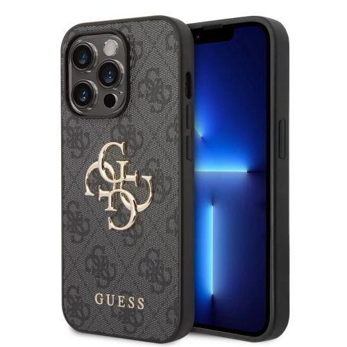 Guess 4G Big Metal Logo Apple iPhone 15 Pro Max hátlap tok, szürke GUHCP15X4GMGGR