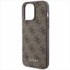 Guess 4G Metal Gold Logo Apple iPhone 15 Pro Max hátlap tok, barna GUHCP15XG4GFBR