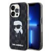 Karl Lagerfeld Monogram Ikonik Apple iPhone 15 Pro hátlap tok, fekete KLHCP15LHNKMKLK