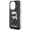 Karl Lagerfeld Monogram Ikonik Apple iPhone 15 Pro hátlap tok, fekete KLHCP15LHNKMKLK