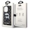 Karl Lagerfeld Monogram Ikonik Apple iPhone 15 Pro hátlap tok, fekete KLHCP15LHNKMKLK