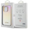 Guess PU Leather Iridescent Metal Script iPhone 15 Pro tok, arany GUHCP15LPSAIRSD