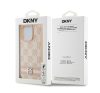 DKNY PU Leather Checkered Pattern and Stripe Apple Iphone 15 Pro tok, rózsaszín DKHCP15LPCPTSSP