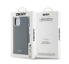 DKNY Liquid Silicone Silver Metal Logo Magsafe iPhone 15 hátlap tok, szürke DKHMP15SSMCHLG