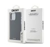 DKNY Liquid Silicone Silver Metal Logo Magsafe iPhone 15 Pro Max hátlap tok, szürke DKHMP15XSMCHLG