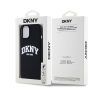 DKNY Liquid Silicone Arch Logo MagSafe iPhone 15 hátlap tok, fekete DKHMP15SSNYACH