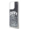 DKNY Liquid Glitter Arch Logo iPhone 15 hátlap tok, fekete DKHCP15SLBNAEK