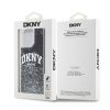 DKNY Liquid Glitter Arch Logo iPhone 15 hátlap tok, fekete DKHCP15SLBNAEK