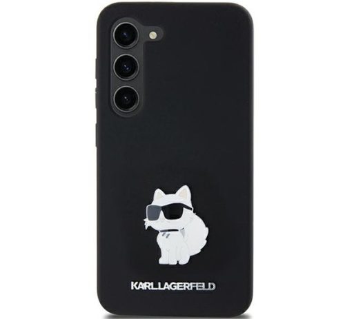 Karl Lagerfeld Choupette Metal Pin Samsung Galaxy A55 hátlap tok, fekete, KLHCSA55SMHCNPK