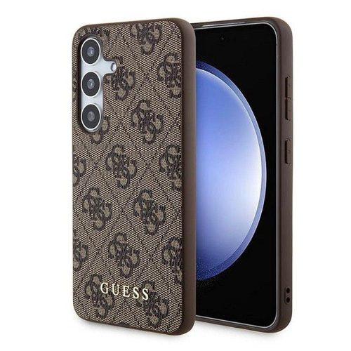 Guess 4G Metal Gold Logo Samsung Galaxy A35 hátlap tok, barna, GUOHCSA35G4GFBR