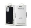 DKNY Liquid Silicone Small Metal Logo  Apple iPhone 15 Magsafe hátlap tok, fekete, DKHMP14SSMCHLK