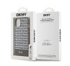 DKNY PU Leather Repeat Pattern Bottom Stripe Apple iPhone 13 Magsafe kompatibilis hátlap tok, barna DKHMP13MPSOSPW