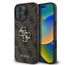 Guess PU 4G Metal Logo Apple iPhone 16 Pro hátlap tok, barna