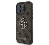 Guess PU 4G Metal Logo Apple iPhone 16 Pro hátlap tok, barna