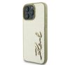 Karl Lagerfeld Metal Signature Apple iPhone 16 Pro hátlap tok, arany KLHCP16LPFMFBKMD