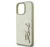 Karl Lagerfeld Metal Signature Apple iPhone 16 Pro hátlap tok, arany KLHCP16LPFMFBKMD