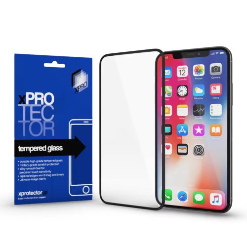 XPRO Tempered Glass 0.33 Full 3D Black FG kijelzővédő üveg Apple iPhone 7 Plus / 8 Plus készülékhez