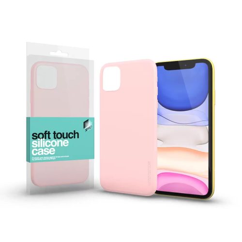 XPRO Soft Touch szilikon tok púder pink Apple iPhone 11 készülékhez