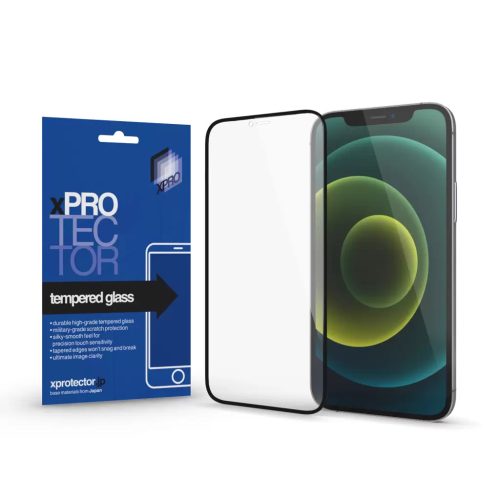 XPRO Tempered Glass 0.33 Full 3D Black FG kijelzővédő üveg Apple iPhone 12 Pro Max készülékhez