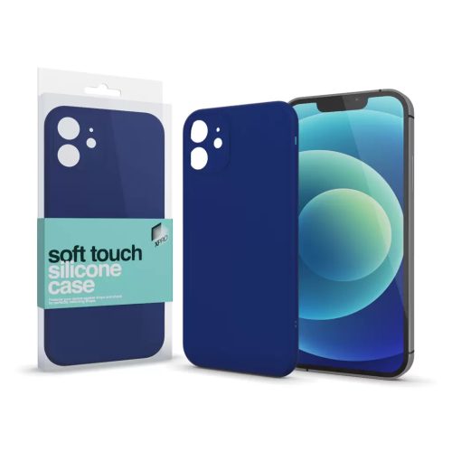 XPRO Soft Touch szilikon tok Slim Sötétkék Apple iPhone 11 készülékhez