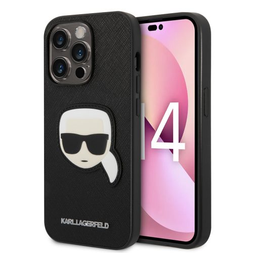 Karl Lagerfeld tok fekete KLHCP14LSAPKHK Apple iPhone 14 Pro készülékhez