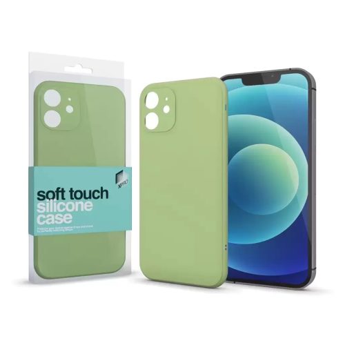 XPRO Soft Touch szilikon tok Slim világoszöld Apple iPhone 14 Plus készülékhez